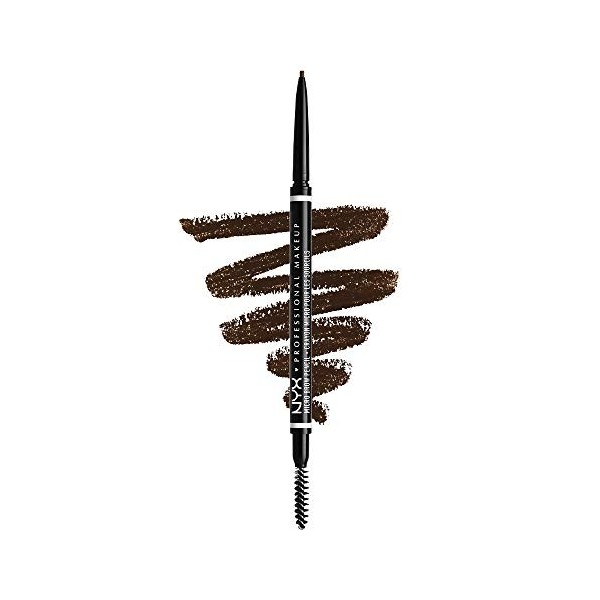 NYX Professional Makeup Crayon à Sourcils Ultra-Fin Double-Embout avec Mine, Teinte : Espresso & Crayon à Sourcils Ultra-Fin 