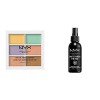 NYX Professional Makeup Palette Couleur et Correction, 6 Teintes Faciles à Estomper & Spray Fixateur, Tenue Longue Durée, Fin