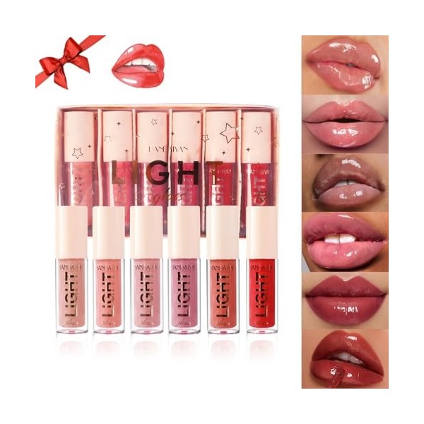 Likesing 12 Couleurs Lot Rouge a Levre Mat Longue Tenue Liquides Rouge a Levre Nude Rose Rouges à Lèvres Sans Transfert Brill