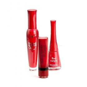 Coffret Bourjois Rue Royale 3 produits : 1 rouge à lèvres Velvet The Lipstick, 1 mascara Volume Glamour Oh Oui et 1 vernis 1 