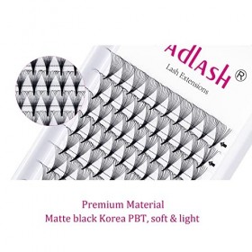 Extension de Cils Bouquet 12D-0.07-D Curl 10mm Cils Extension de Cils Professionnel Volume Russe C/D Curl Premade Fans Cils F