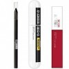 Maybelline New York - Coffret Routine Maquillage Waterproof - Mascara Curl Bounce, Crayon Gel Tattoo Liner et Rouge à Lèvres 