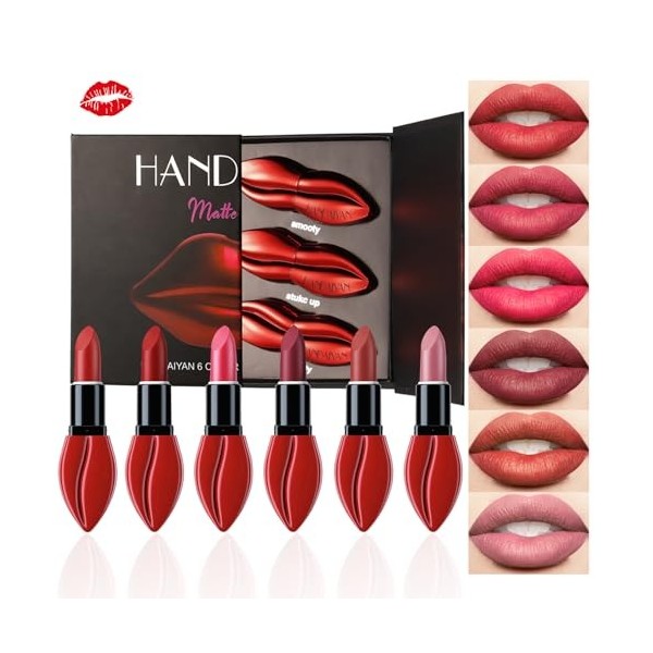 Desing Wish 12 Couleurs Lot Rouge a Levre Mat Longue Tenue Liquides Rouge a Levre Nude Rose Rouges à Lèvres Sans Transfert Br