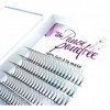 3D 0.10 D 9 mm Une Pause Poudree Extensions de Cil Volume Russe matériel cils naturel individuel Faux Cils en Soie Synthétiqu