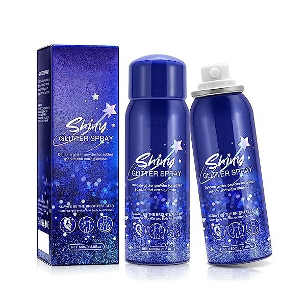 Spray Paillette Corps,MKNZOME Paillettes Visage Paillette Cheveux Imperméable Body Glitter Spray Maquillage Paillettes Femme 