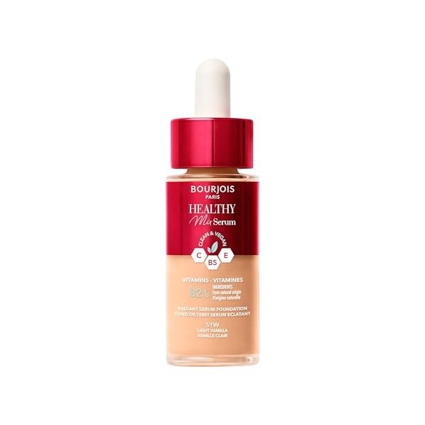 Bourjois Healthy Mix Clean fond de teint sérum - 51 - Vanille clair, 30 ml