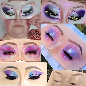 Aide Parfaite Pour Pratiquer Le Maquillage, Afflano Visage Yeux Maquillage Mannequin Silicone Fausse Cosmétologie, Maquillage