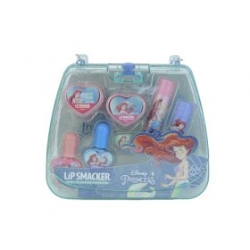 Lip Smacker Princess Ariel Mini Tote Bag, Ensemble Maquillage Sans Danger pour Enfants avec Maquillage pour Visage, Lèvres et