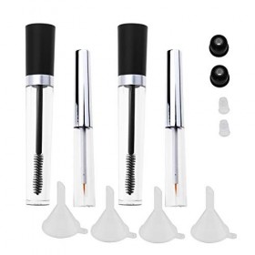 OTOTEC 12pcs 8 ML Tube de Mascara Vide Baguette Bouteille de récipient de crème de Cils et 7 ML Tube Transparent Eyeliner fla