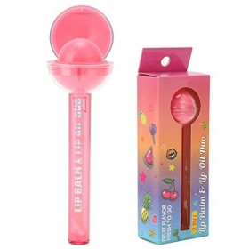 Baume à Lèvres et Brillant à Lèvres Combinés, Rouge à Lèvres Changeant de Température, Sucette Changeant de Couleur, Baume à 