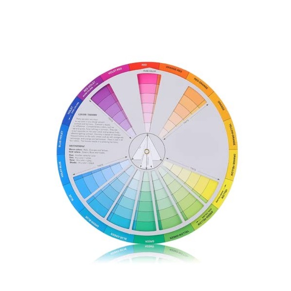 Roue de Couleur de Tatouage, Guide de Mélange de Roue de Couleur de Pigment Multicolore Accessoire de Tatouage Guide Mixte Mé