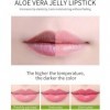 4Pcs Aloe Vera Lipstick Color Changing Lipstick Jelly Lipstick Long Lasting Moisturizer Lip Balm Magic Temperature Color Chan