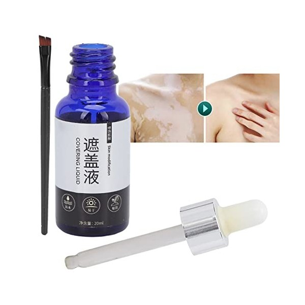 20ml Vitiligo Covering Liquid, Correcteur de Taches Blanches, Maquillage étanche Vitiligo Concealer Cosmétiques pour le Visag