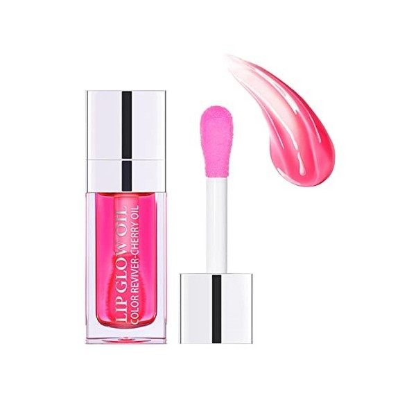 Lip Glow Oil Huile de Soin des lèvres Brillant à lèvres repulpant Formule Non Collante Huile pour Les lèvres Rouge à lèvres h