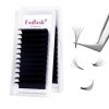 Extension Cils Easy Fan Lashes 0.03-D Curl 17mm Extension de Cils Soie Volume Russe Professionnel Easy Fanning Lash Cils Bouq