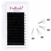 Extension Cils Easy Fan Lashes 0.03-D Curl 17mm Extension de Cils Soie Volume Russe Professionnel Easy Fanning Lash Cils Bouq