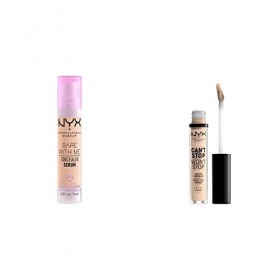 NYX Professional Makeup Sérum Correcteur Bare With Me, Naturel, Couvrance Moyenne, Teinte : Vanilla, 9,6 ml & Anticernes/Corr