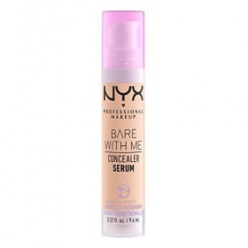 NYX Professional Makeup Sérum Correcteur Bare With Me, Naturel, Couvrance Moyenne, Teinte : Vanilla, 9,6 ml & Anticernes/Corr