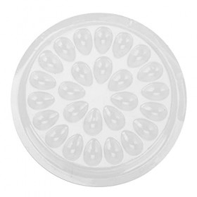 Plateau de Colle de Cils en Plastique Jetable, Support de Colle Dextension de Cils Transparent, Base de Support de Pigment, 