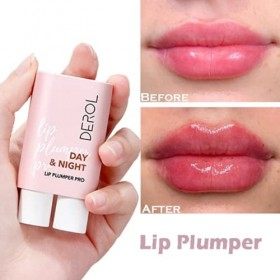 Lip Plumper Set, Natural Lip Plumper et sérum de soin des lèvres, Lip Plumper, Lip Enhancer pour Fuller, Day & Night