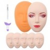 JUNLUNCE Lot de 6 outils dassistance de maquillage en silicone de qualité supérieure pour le visage et les yeux - Idéal pour