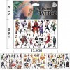 4 Feuilles Autocollants De Peau De Tatouages Temporaires Naruto, Wopin Tatouage temporaires pour Enfant,Tatouage Naruto pour 