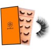 DYSILK Lashes Mink Eyelashes - Fluffy Lashes 5 Pairs 6D Faux Mink Eyelash - False Eyelashes Natural Lash Soft Reusable Wispy 