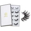 DYSILK Lashes Mink Eyelashes - Fluffy Lashes 5 Pairs 6D Faux Mink Eyelash - False Eyelashes Natural Lash Soft Reusable Wispy 