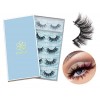 DYSILK Lashes Mink Eyelashes - Fluffy Lashes 5 Pairs 6D Faux Mink Eyelash - False Eyelashes Natural Lash Soft Reusable Wispy ...