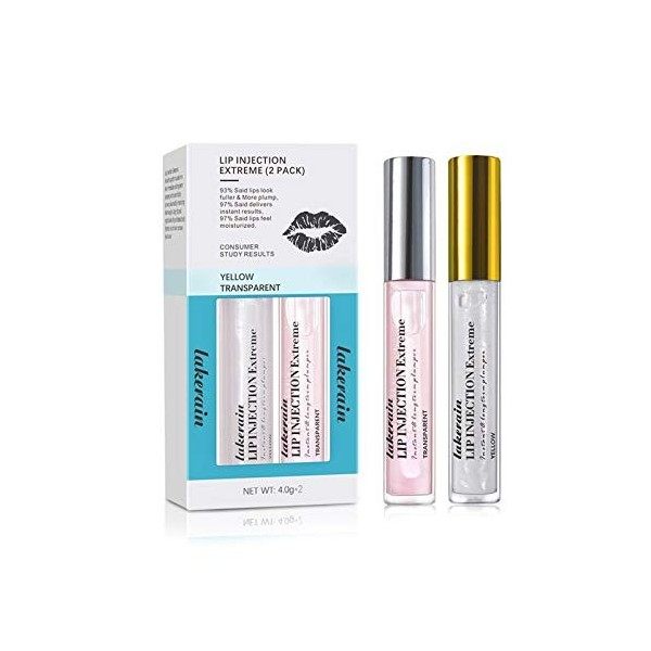 leryveo Repulpeur de lèvres Naturel, Lip Enhancer Hydratant Réduire Les ridules, 2 pièces sérums volumisants instantanés pour