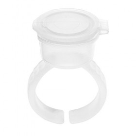 100pcs anneaux tasses tasses, anneaux de pigment, outils de maquillage beauté, anneaux de tatouage tasses titulaire en plasti