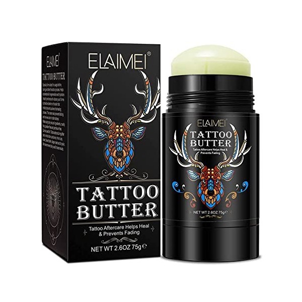 creme tatouage 75 g Tattoo Aftercare & Aftercare pour Old New Tattoo éclaircissant Hydratant, Crème Tatouage Cicatrisante Nat