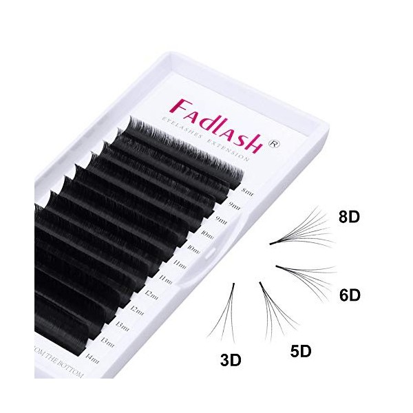 Volume Russe C Curl 0.05mm Épaisseur 15-20mm Mix Extension de Cils Volume 3D, 5D, 6D~10D Extension Cils Professionnel Easy Fa