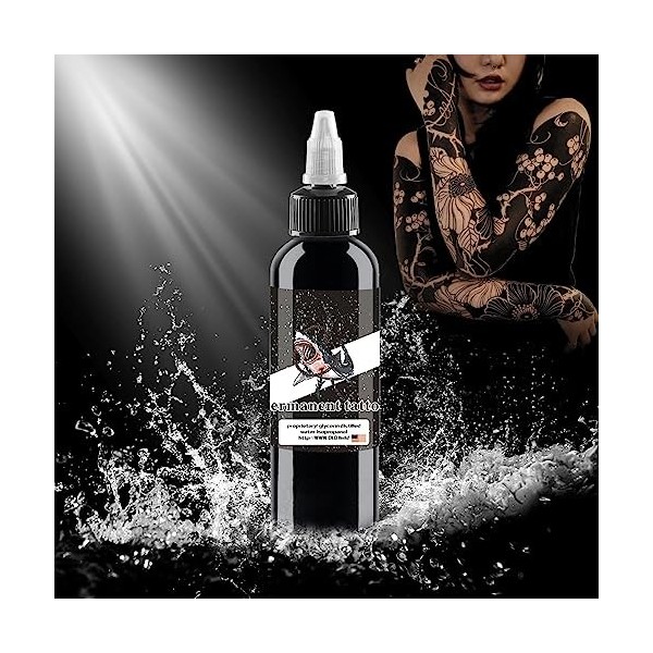 DLD New Shark Super Black Ink SY120 SY120 Encre noire végétalienne Excellent effet pigment de tatouage Contour Teinte Tribal 