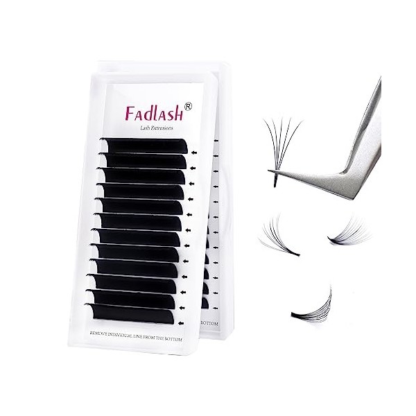 Easy Fan Volume Lash C Curl 0.03mm 12mm Extension de Cils Volume 3D, 5D, 6D~20D Extension de Cils Individuels Naturel