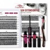 DIY Cils Individuel FADVAN Extension Cils Kit Volume Cluster 240Pcs 30D+40D Mix 9-16mm, Brucelles Enlever les Lash Bond& Seal