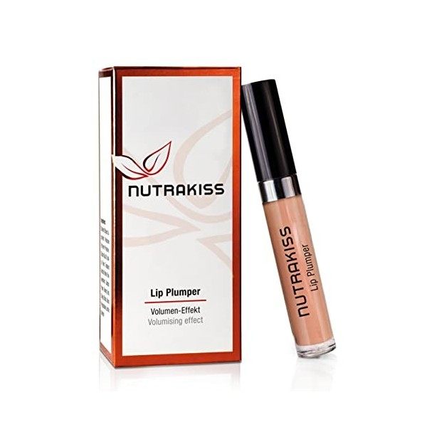 Nutrakiss Lip Plumper "Nude" - Repulpant Lèvres Naturel à la Niacine Vitamine B3 I Rouge à Lèvres Liquide I Rouge à Lèvres 