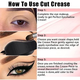 Kit 6 en 1 pour fard à paupières - Outil de découpe pour les yeux - Glam Up - Facile à appliquer - Kit de ligne de pli pour f