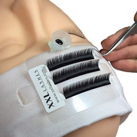 5 plateaux à cils frontaux avec bandeau frontal et 5 pots de colle, plateau à cils pour extensions de cils, pots de colle, pl