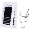 Extension Cils Easy Fan Lashes 0.03-J Curl 8-14mm Extension de Cils Soie Volume Russe Professionnel Easy Fanning Lash Cils Bo