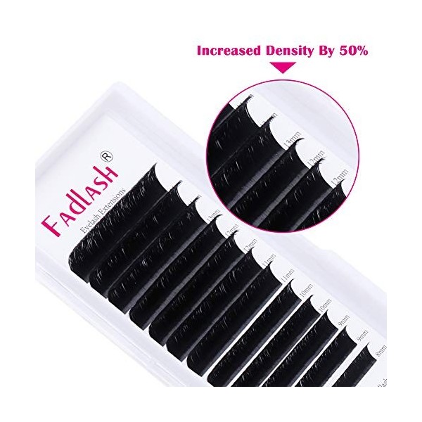 Extension Cils Easy Fan Lashes 0.03-J Curl 8-14mm Extension de Cils Soie Volume Russe Professionnel Easy Fanning Lash Cils Bo