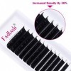 Extension Cils Easy Fan Lashes 0.03-J Curl 8-14mm Extension de Cils Soie Volume Russe Professionnel Easy Fanning Lash Cils Bo