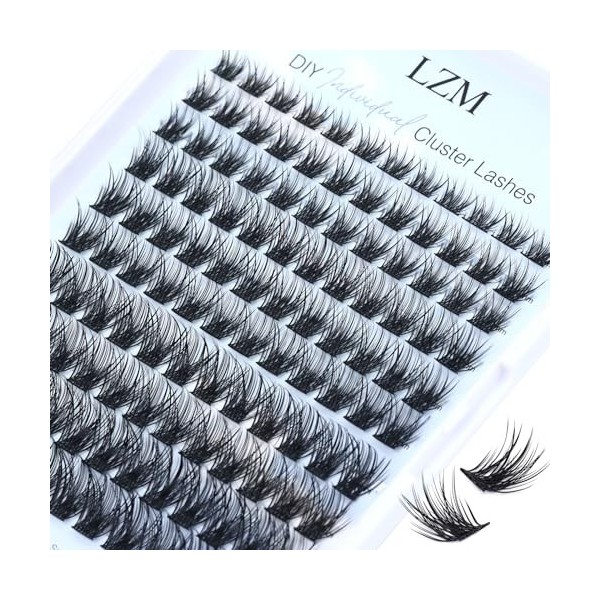 LZM 280 Pcs Kit Extension Cils, DIY Extension Cils Kit Mélangées 9-16 mm Volume Russe Faux Cils avec Colle et Scellants, Pinc