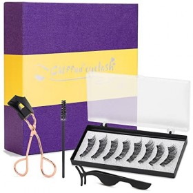 Cils Magnetique Naturel 2 Paires 3d Sans Colle Pour SéCurité RéUtilisable Faux Cils Magnetique Avec Applicateur Le Maquillage