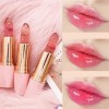 3 Pcs Fleur Jelly Lipstick, Température Couleur Magique Changeant de Baume à Lèvres,hydratant longue durée lèvres maquillage 