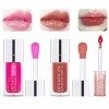 3 PCS Lip Glow Oil,Lip Oil,Huile pour Les Levres,Teinted Lip Oil Gloss,Hydratant jelly Lip Oil,High-Shine,Apaiser Les Lèvres 