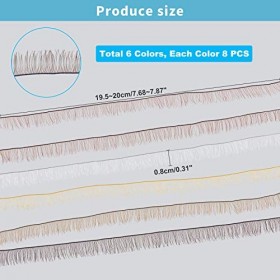 SUPERFINDINGS 48Strands 8mm 6Colors Faux Cils Poupée Cils Bandes Poupée Yeux Maquillage Accessoire Fibre Matériel Réutilisabl