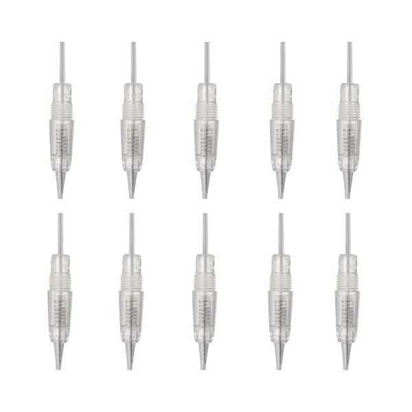 MTSM Cartridges Lot de 10 aiguilles rondes à spirale 3R 3P pour tatouage permanent stylo à sourcils tatouage machine stylo 3