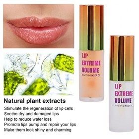 2pcs 4.5g Lèvres Repulpantes, Extraction De Plantes Hydratante Réduire Les Ridules Lip Repulpant Gloss pour Femme Usage Quoti