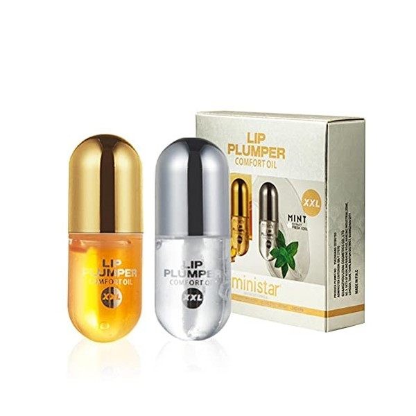 hgni 2 Pcs Lip Plumper Sérum Capsules Longue Durée Brillant À Lèvres Clair Rehausseur De Lèvres Plumper Lip Plumper Set Natur